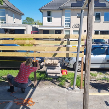 Schutting bouwen
